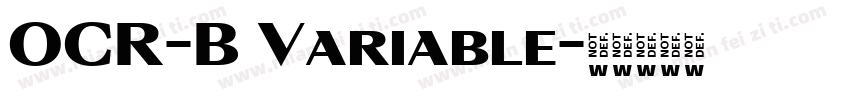 OCR-B Variable字体转换